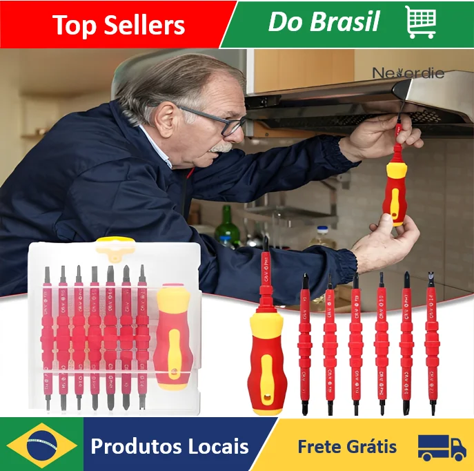 15 In 1 Screwdriver Set Repair Tool Kit Isolated Tool with Magnetized Bits-Neverdie Store