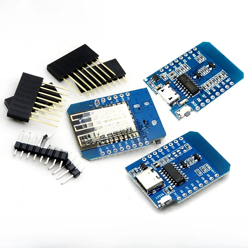 D1 Mini TYPE-C/MICRO ESP8266 ESP-12F CH340G V2 USB D1 Mini carte de développement WIFI D1 Mini carte NodeMCU Lua IOT 3.3V avec broches