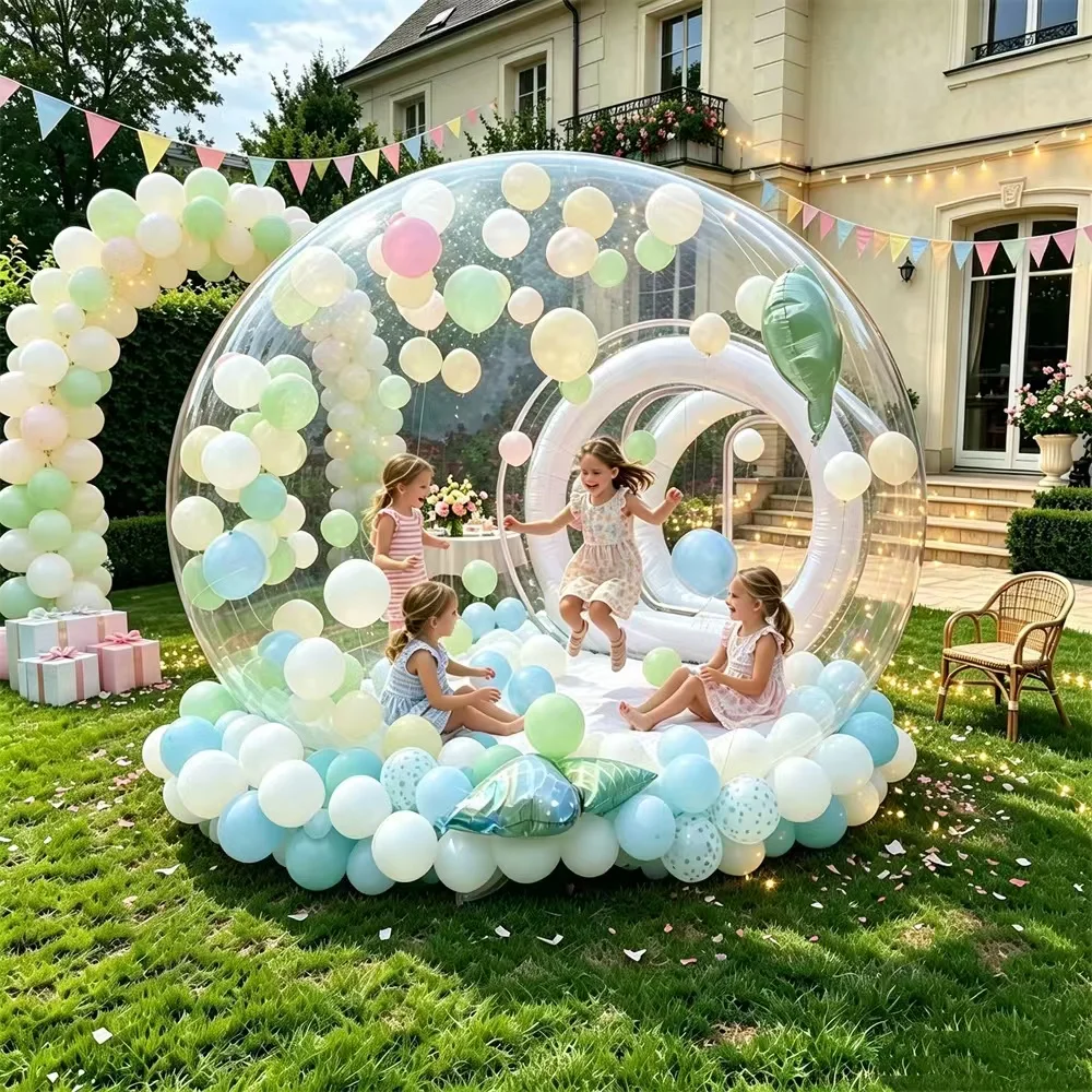Exclusieve opblaasbare bubbelhuis voor bruiloften, snel op te zetten buiten evenementen schuilplaats, transparante opblaasbare bubbeltent, romantische bruiloft decoratie bubbelhuis voor buiten voor