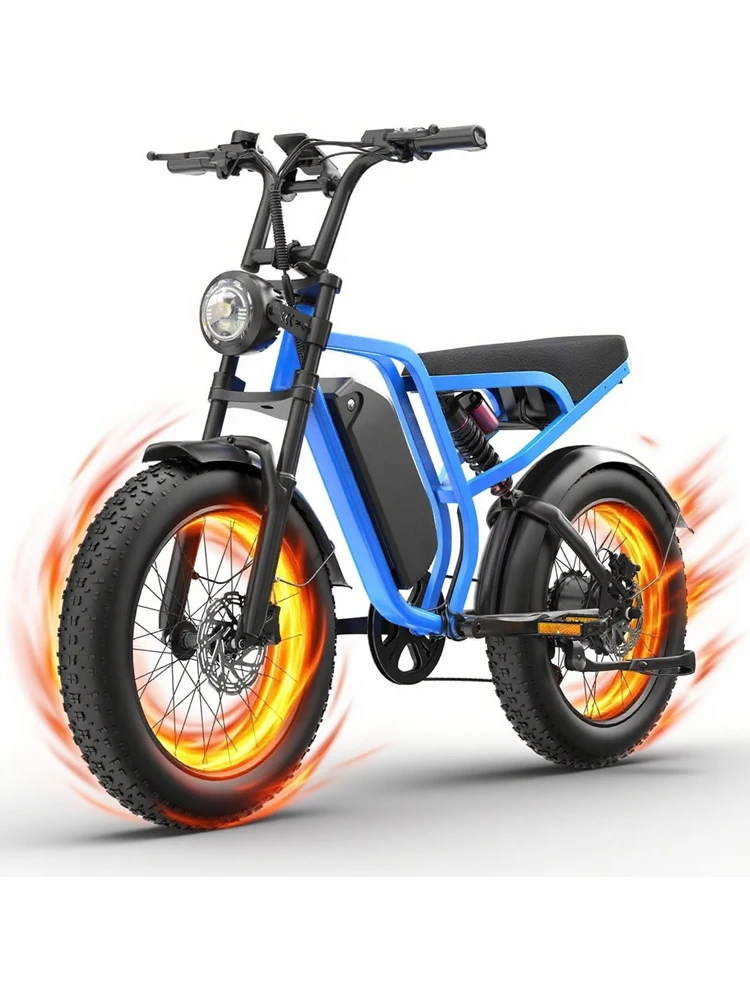 AliExpress SU8 1200W Electric Bike 48KM/H SHIMANO 7-Speed 65KM PAS 20x4.0 Anti-Puncture Tires Hydraulic Brake 52V 20Ah IPX4 Fast Ship