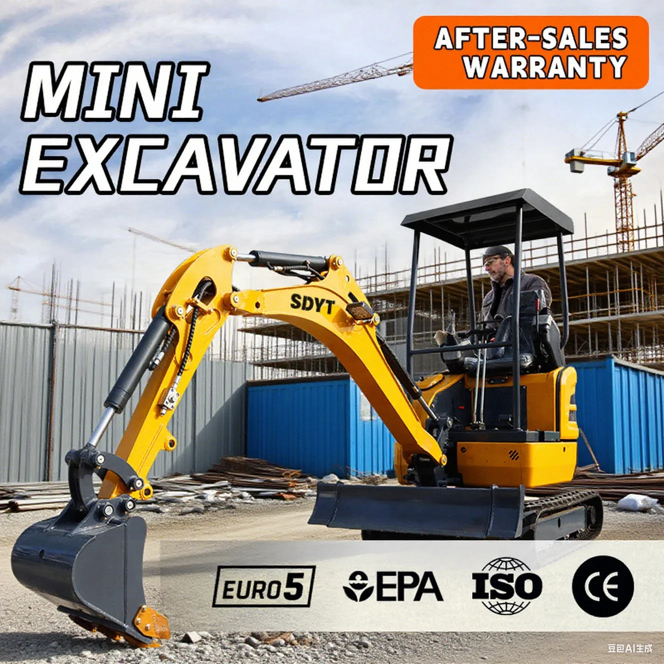 

Customized 2 Ton Kubota Engine Crawler Mini Excavator Cab With Air Conditioning Mini Excavator