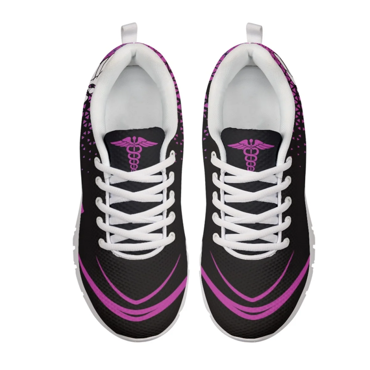 INSTANTARTS Lightweight Nursing Shoes Paramedic EMT EMS Pattern Women's Flat Shoes Shockproof Sneakers for Hospital Workers 2023