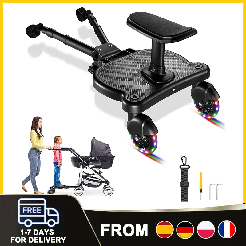 Scheda passeggino universale standard con pedale sedile staccabile e °   Pannelli per bambini in acciaio Pannello carico 25 kg realizzato per la maggior parte dei passeggini