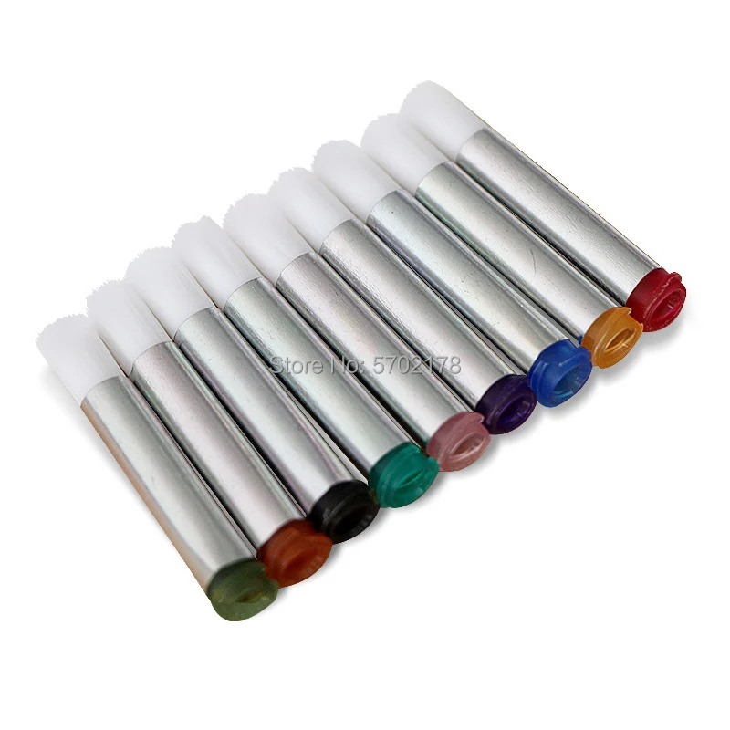 2Pcs Weichen Borsten Punkt Pinsel Nadel 14G--25G Abgabe Pinsel Nadel Runde Kopf Abgabe Pinsel Nadel