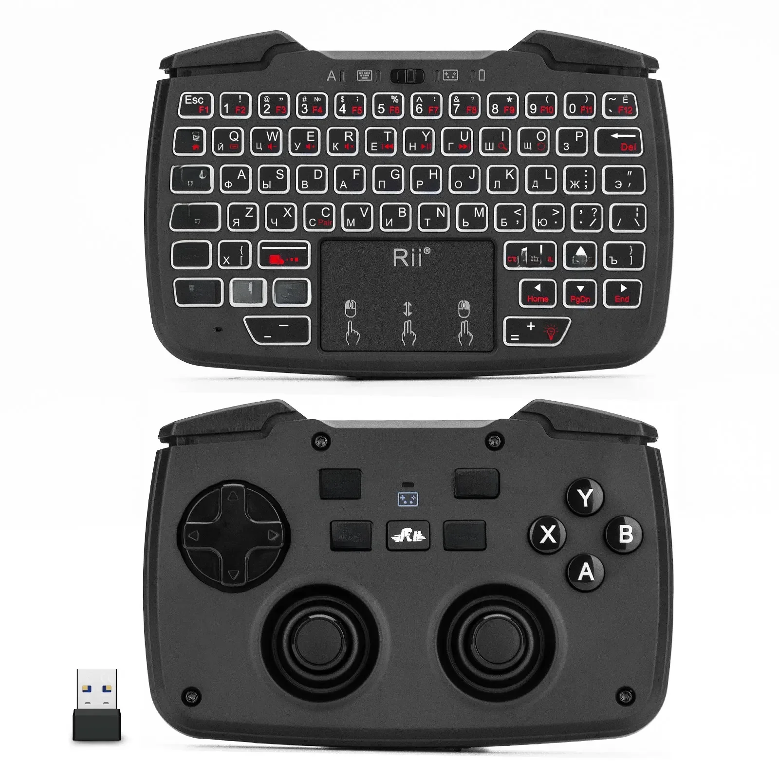 Rii RK707 Mini Keyboard Bezprzewodowy Kontroler do Gier Przenośny Lekki z Wbudowanym Touchpadem, dla Androida, Windows TV, PS4, PC, iPad — zdjęcie produktu 7