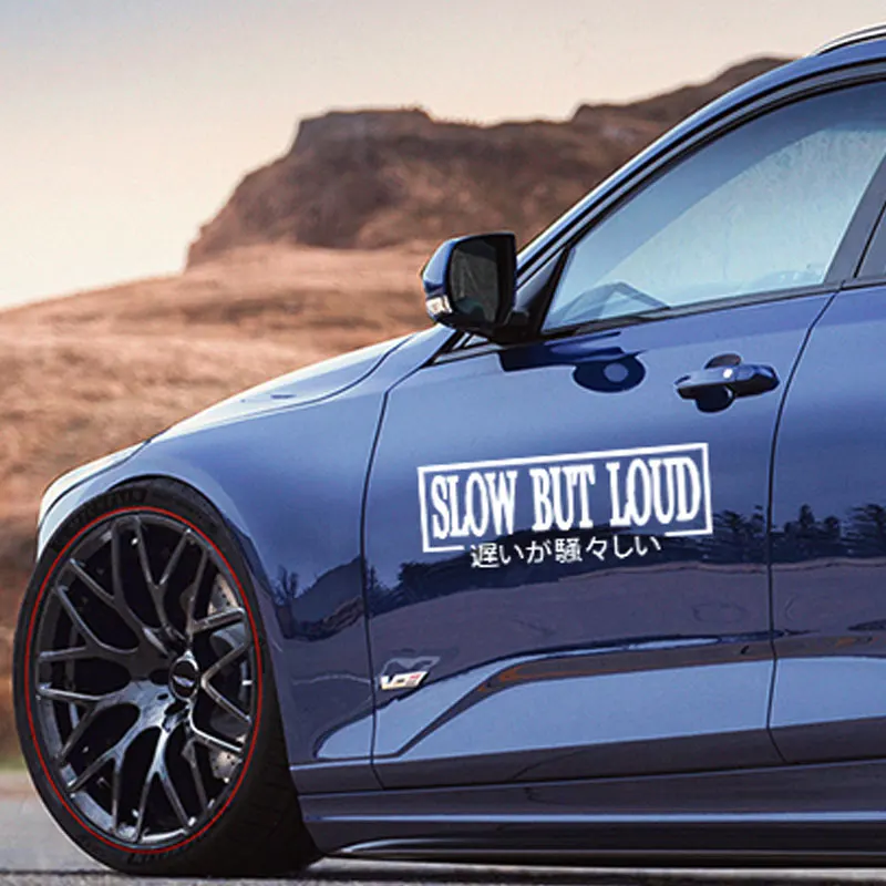 

Медленная, но Громкая Автомобильная наклейка JDM стиль движения Переднее стекло декоративная наклейка s для вашего автомобиля виниловая наклейка