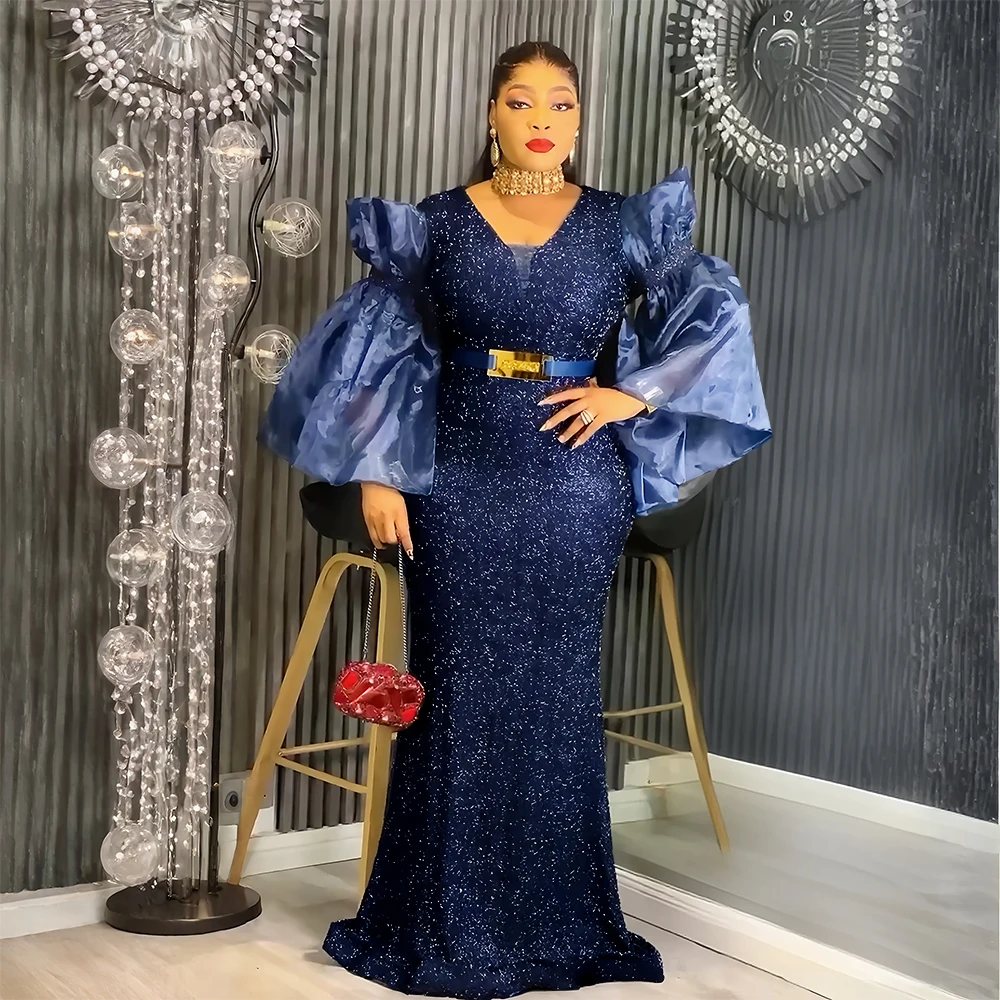 

Turkey Luxury Wear for Ladies Dresses on Clearance Sale African Dress Sequin Elegant Africa Clothes Wholesale with Free Delivery