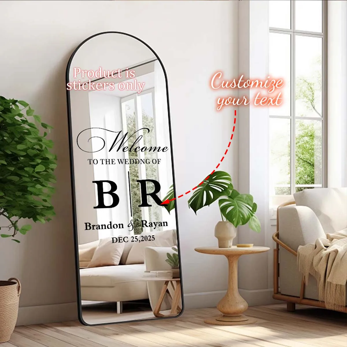 

Customize the initials of the bride and groom, the wedding date, and personalized content. Welcome to attend our wedding.