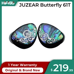 JUZEAR Butterfly 61T 6BA+1DD Hi-Fi In-Ear Monitors Earphones