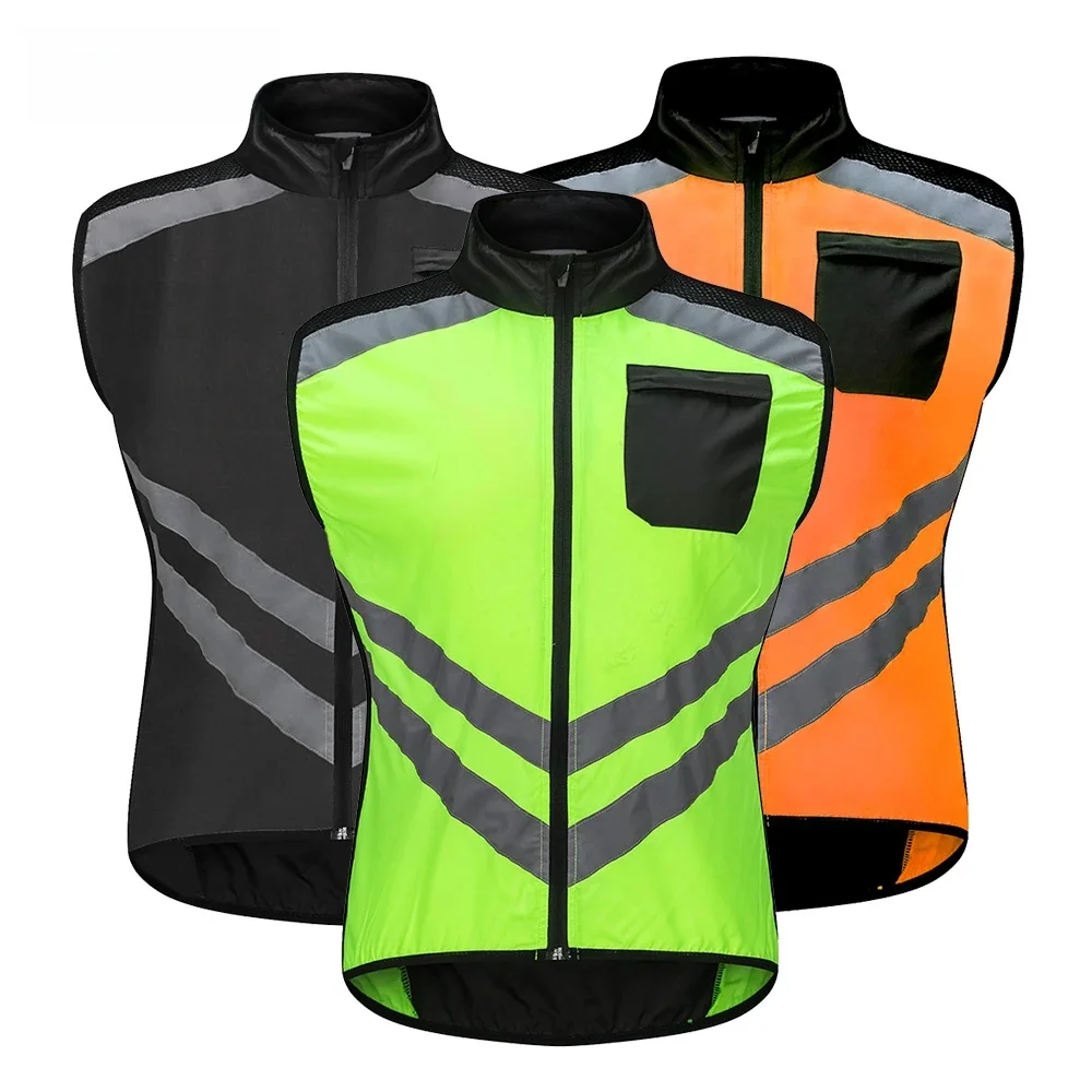 AliExpress NONE WOSAWE Reflective Vest Windbreaker Windproof Motorcycle Travel Night Fluorescent Vest Motorcycle Riding Moto Cycling Clothing