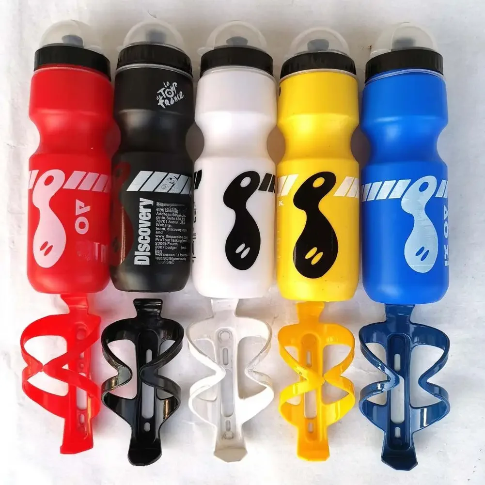 AliExpress 1 Set 750ml Bicycle Bottle Set Sturdy Dustproof Plastic Anti-slid Handle Bicycle Bottle with Holder
