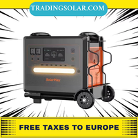 Q2402M 2500W Pure Sine Wave Power Station 12Output Ports Energy Storage Power Station Solar Charge 1.5h Full Charge With Trolley