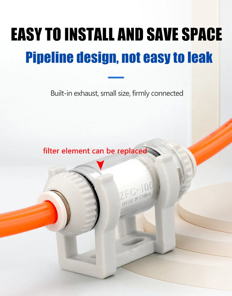 LAIZE ZFC Vakuumfilter ZFC100-06B ZFC200-08B Pneumatische Luftarmatur – Detail 4
