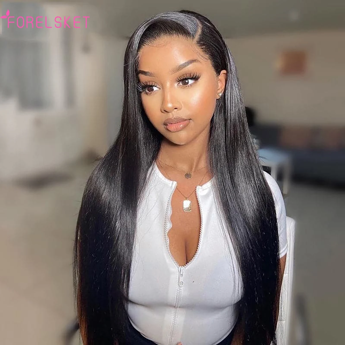 Straight Lace Front Wig Full Lace Human Hair Wigs For Women Human Hair 30 Inch 4x4 Bone Straight Human Hair Hd Lace Frontal Wigs