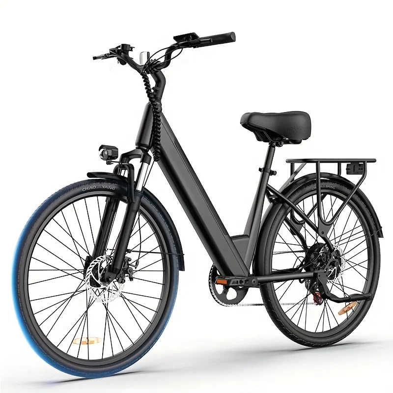 Urlife E26 750W Reifen 36V 13Ah 26x2 Abnehmbares LCD-Display 7-Gang-Schaltung Hydraulische Scheibenbremsen für Erwachsene E-Bike-Schalter