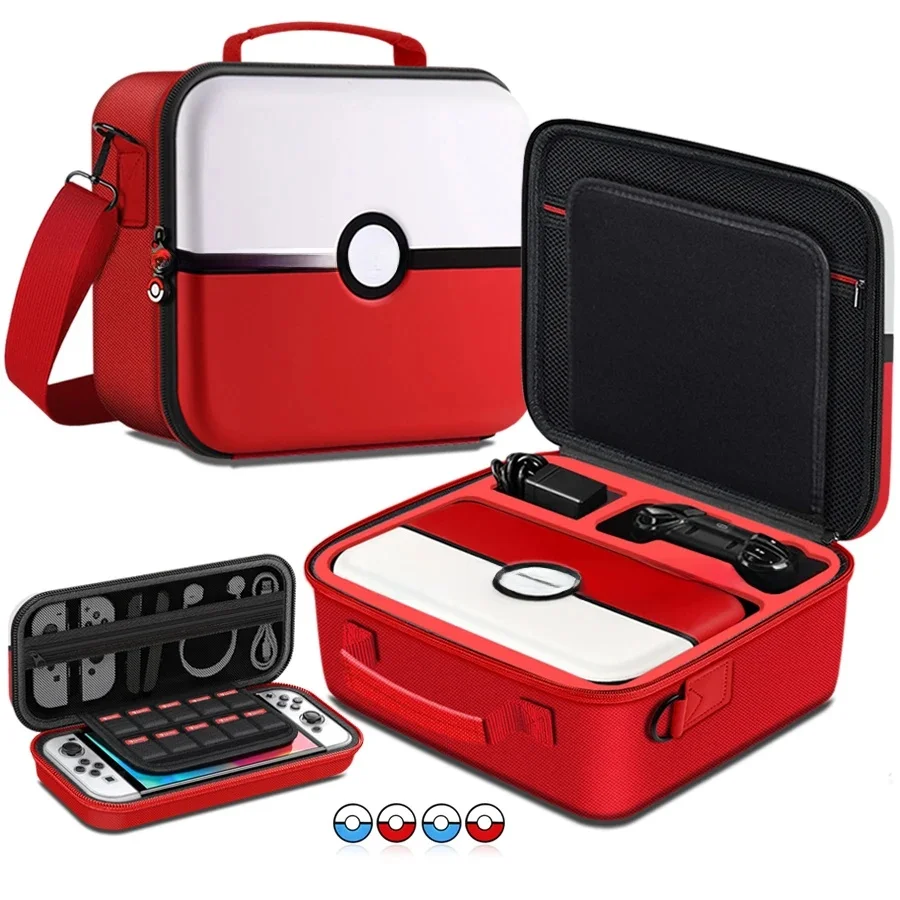 Torba podróżna o dużej pojemności z miękką gąbkową wyściółką, torba na ramię, etui na konsolę Nintendo Switch OLED i akcesoria do gier — zdjęcie produktu 7