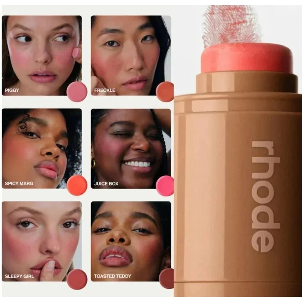 Rhodeskin Spring Lipgloss Lippenbalsam Glättender Lippenstift Langanhaltend Pflegend Tägliche Pflege für Frauen Make-up Feuchtigkeitsspender Rouge für Mädchen