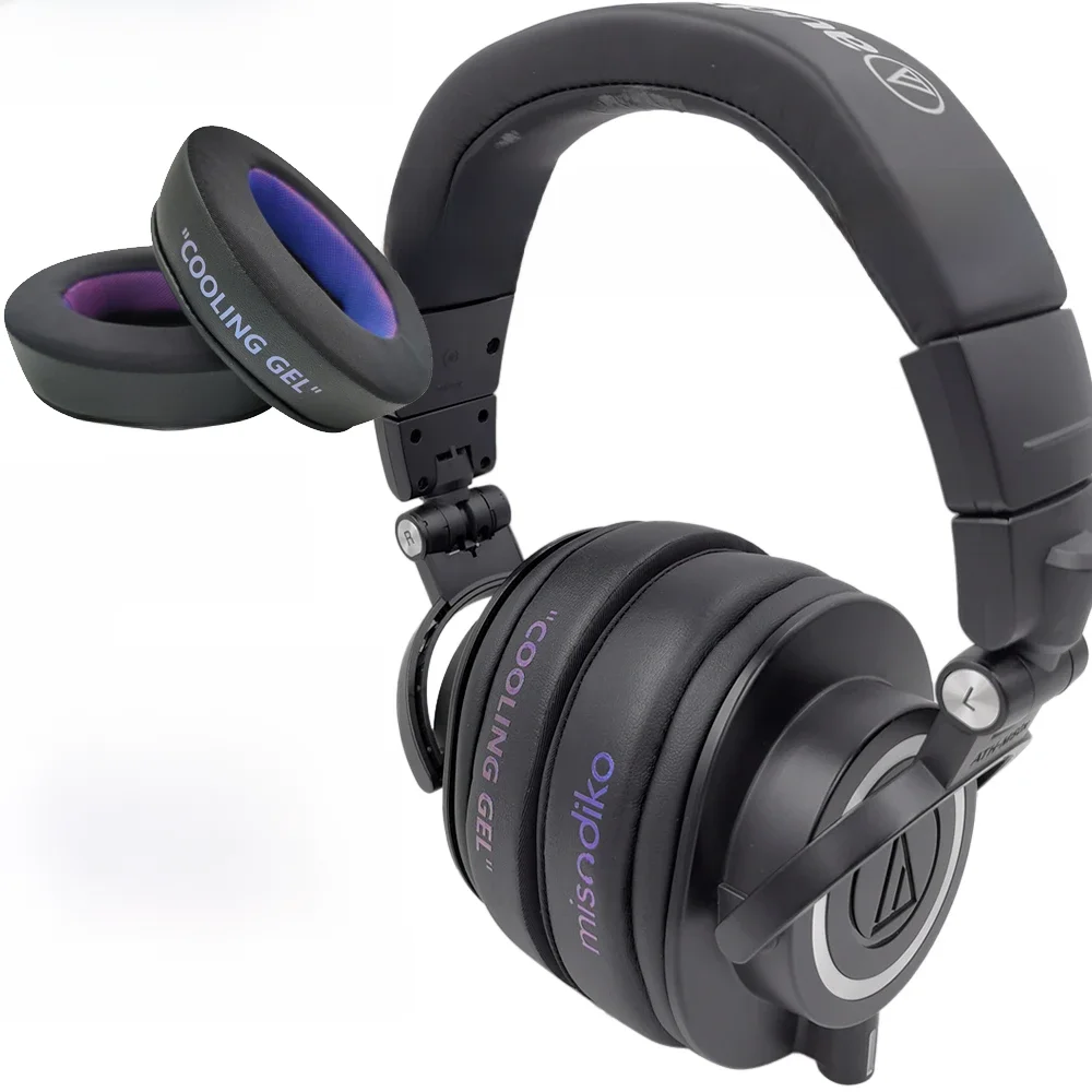 Misodiko ulepszone poduszki nauszników zamiennik dla słuchawek Audio-Technica ATH-M50x/M40x/M30x/MSR7/G1WL/PDG1 — zdjęcie 2