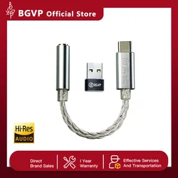 BGVP T01pro DAC 디코딩 오디오 하이파이 이어폰 앰프, USB C 타입에서 3.5mm 32 비트 디지털 디코더