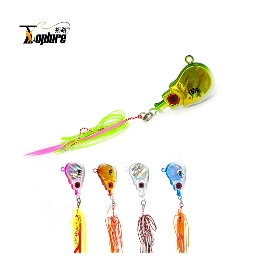 TOLU Metal Jig Head Luminous 150g 250g Bottomship  Inchiku Sea Fishing Lure Fast Sinking Jigging Bait With Squid Triple Hook