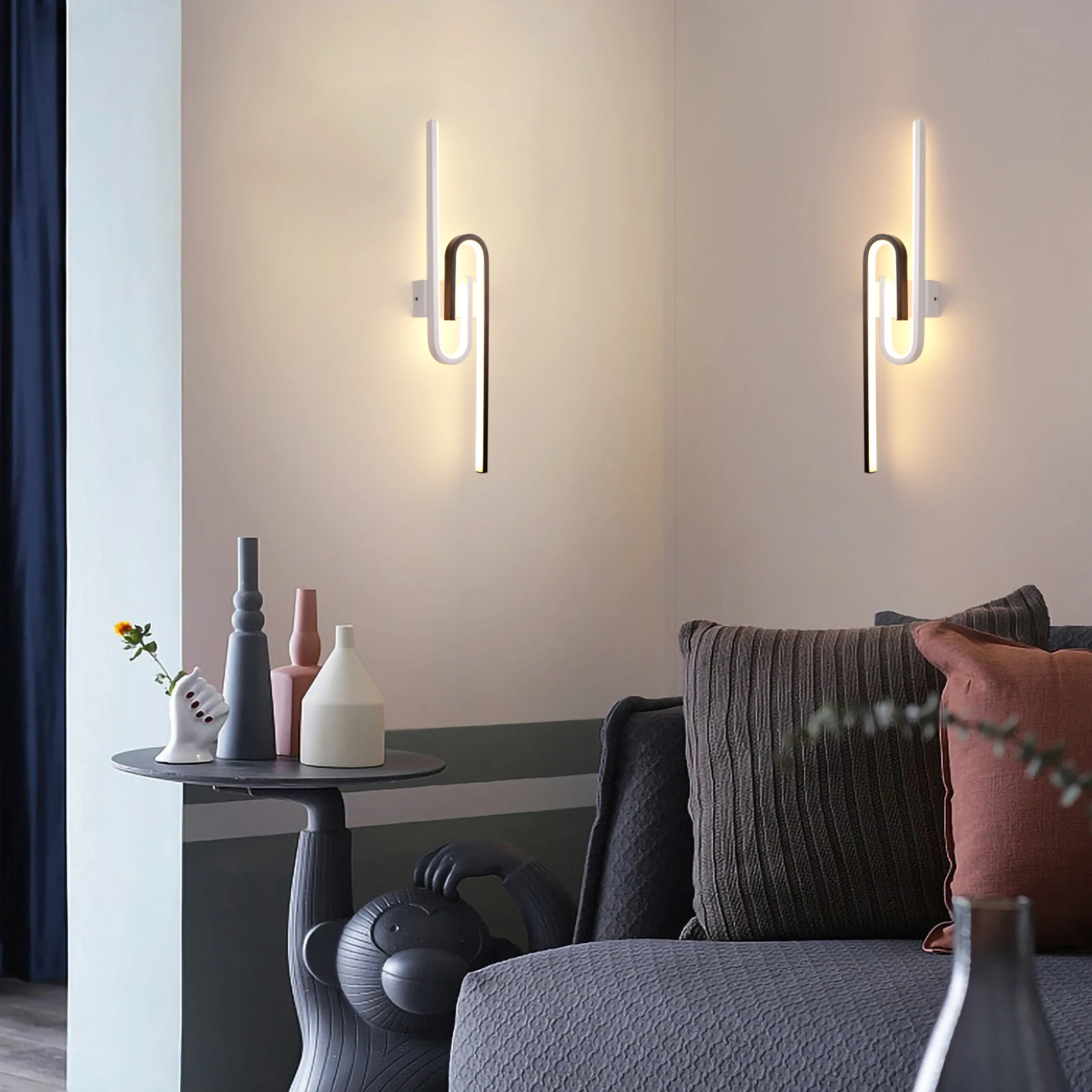 

Современный минималистичный светодиодный настенный светильник с креативным геометрическим дизайном подходит для гостиной, спальни и прикроватных светильников