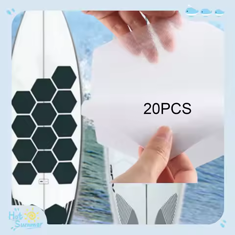 20PCS Surfboard Clear Deck Grip Pad Non Slip Waxless Traction for Paddleboard SUP Kayak Water Sports DIY