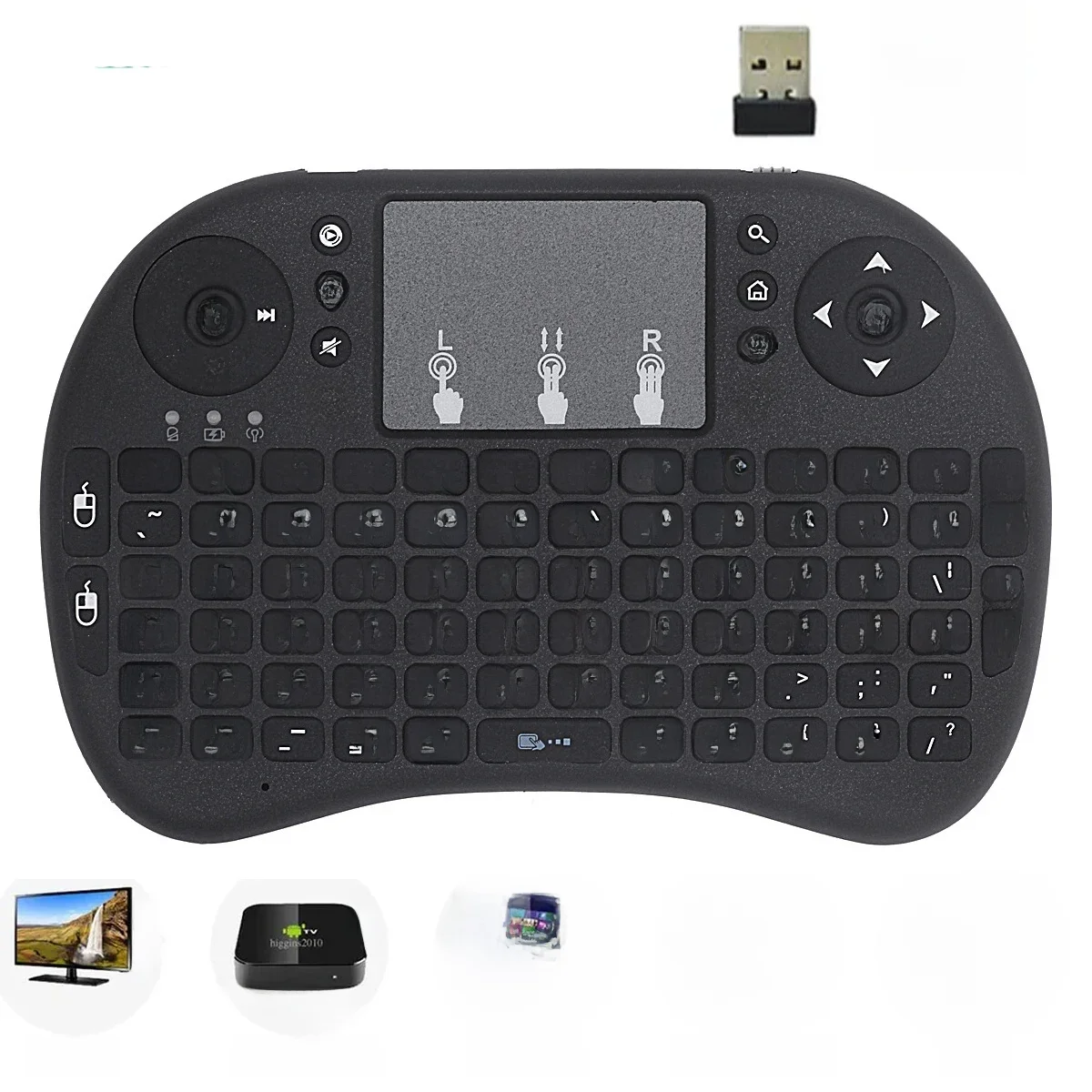 I8 2.4G Mini bezprzewodowa klawiatura 2.4GHz Air Mouse Remote Touchpad dla Android TV Box PC Smart TV — zdjęcie 2