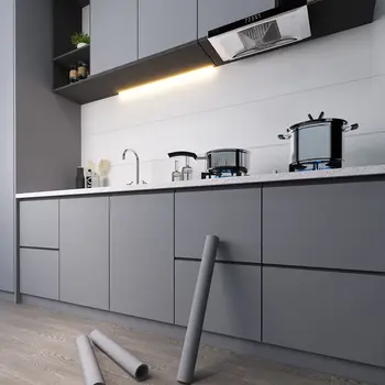 Samoprzylepna tapeta z PVC 45cm wodoodporne naklejki ścienne klasyczna nowoczesna dekoracja domu DIY nowy wystrój szafki w jednolitym kolorze
