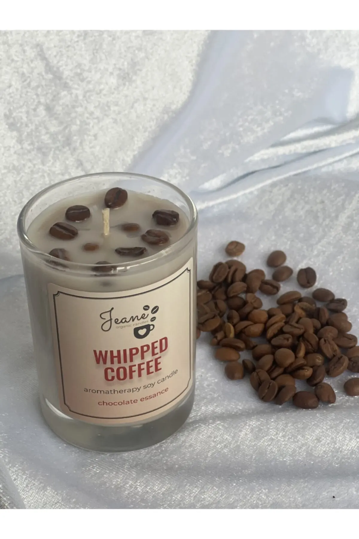 Real Coffee Beans Chocolate And Coffee Scented Cup Candle Soy Candles Gift Products Home Office Decoration 7x8 Cm Size