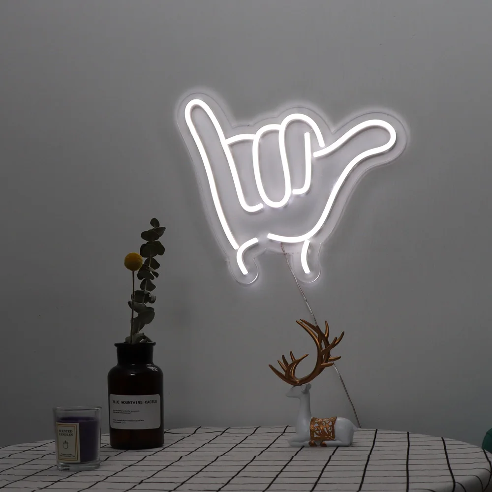 Hand Gebaar Led Neon Teken, Dier Led Neon Teken Voor Kinderen Kamer, Led Neon Teken, Flex Neon