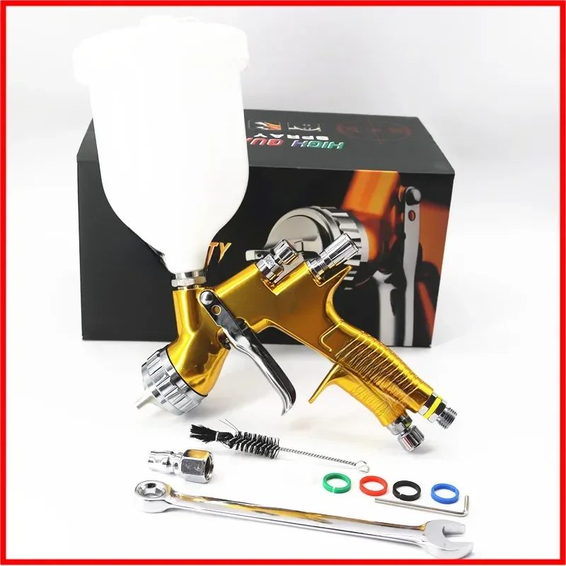 Hoge Kwaliteit Spuitpistool Ntools Autolak Spuitpistool TE20/T110 1.3/1.8mm Nozzle Verf Pistool waterbasis Luchtspuitpistool Airbrush - afbeelding 2