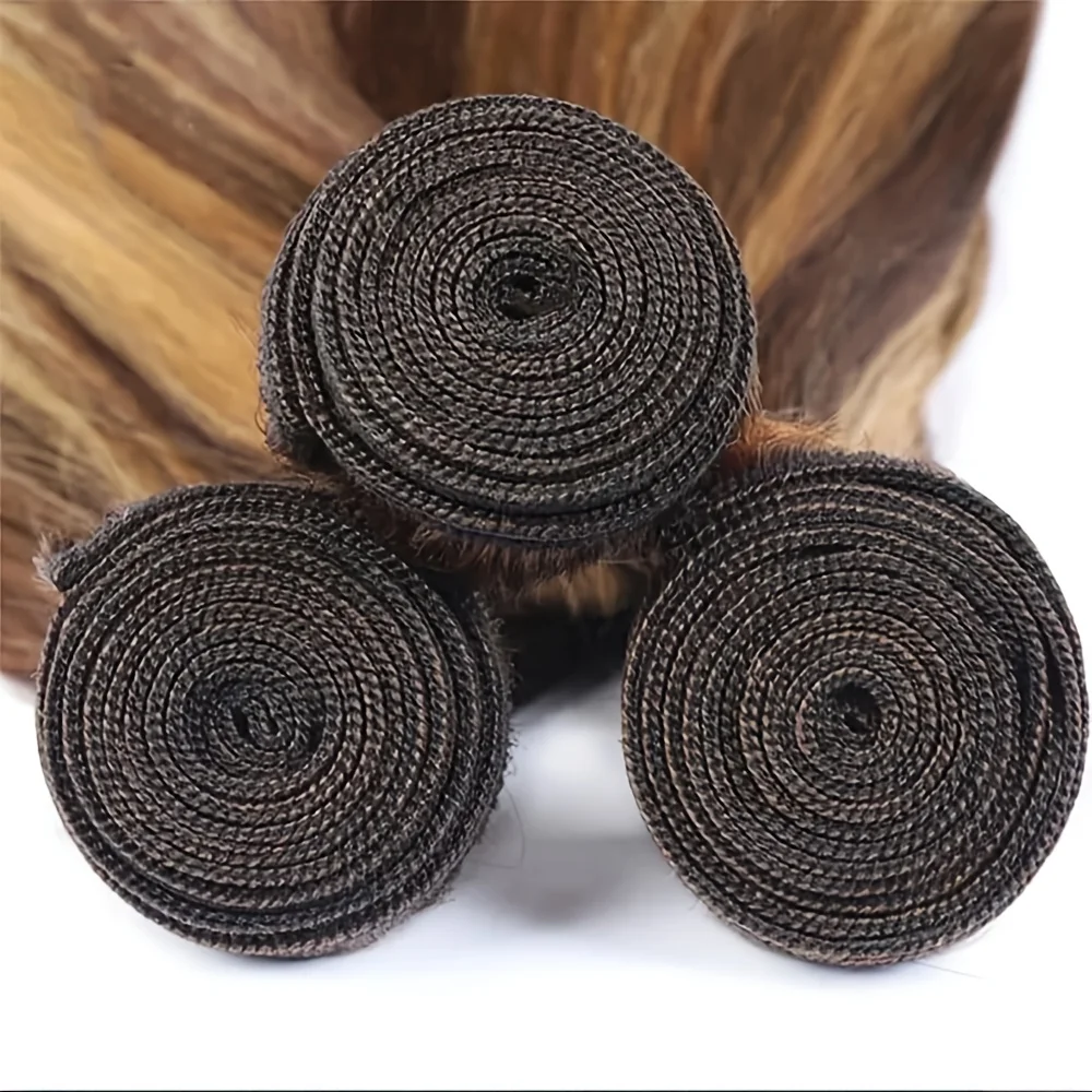 하이라이트 1 3번 묶음 100% 인모 컬러 4/27 바디 웨이브 묶음 인모 묶음 P4/27 루즈 웨이브 묶음 헤어 익스텐션