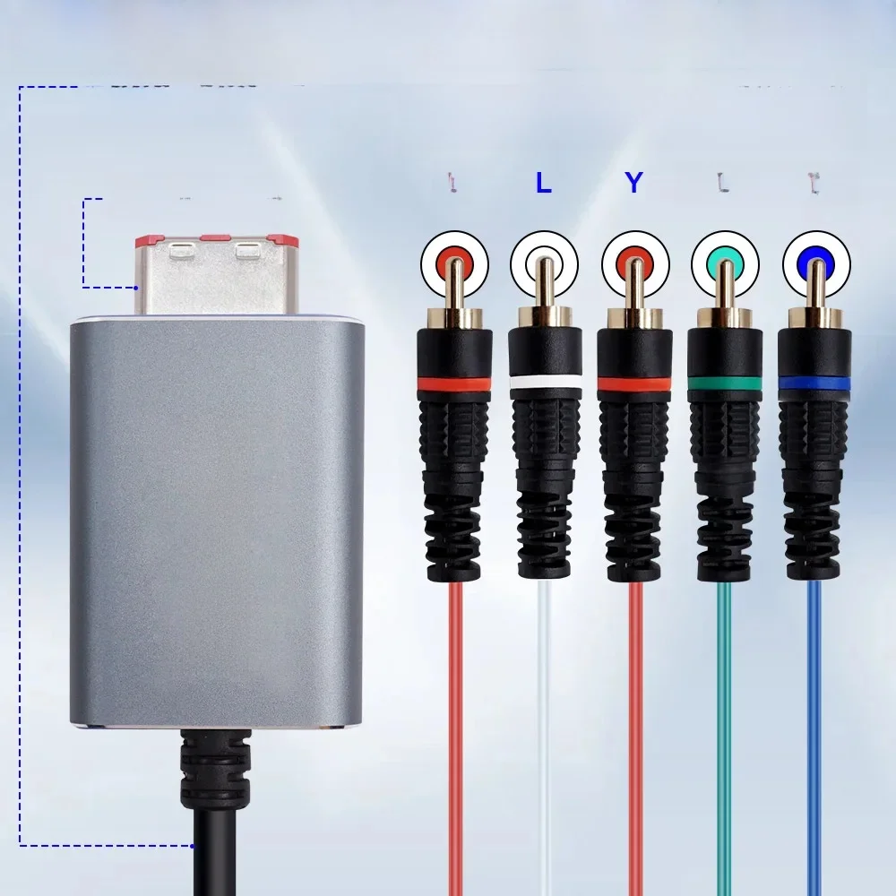 Adapter BitFunx 5RCA Audio Video YPbPr do Nintendo GameCube, konwerter komponentowy do konsoli NGC, cyfrowe wyjście AV — zdjęcie produktu 7