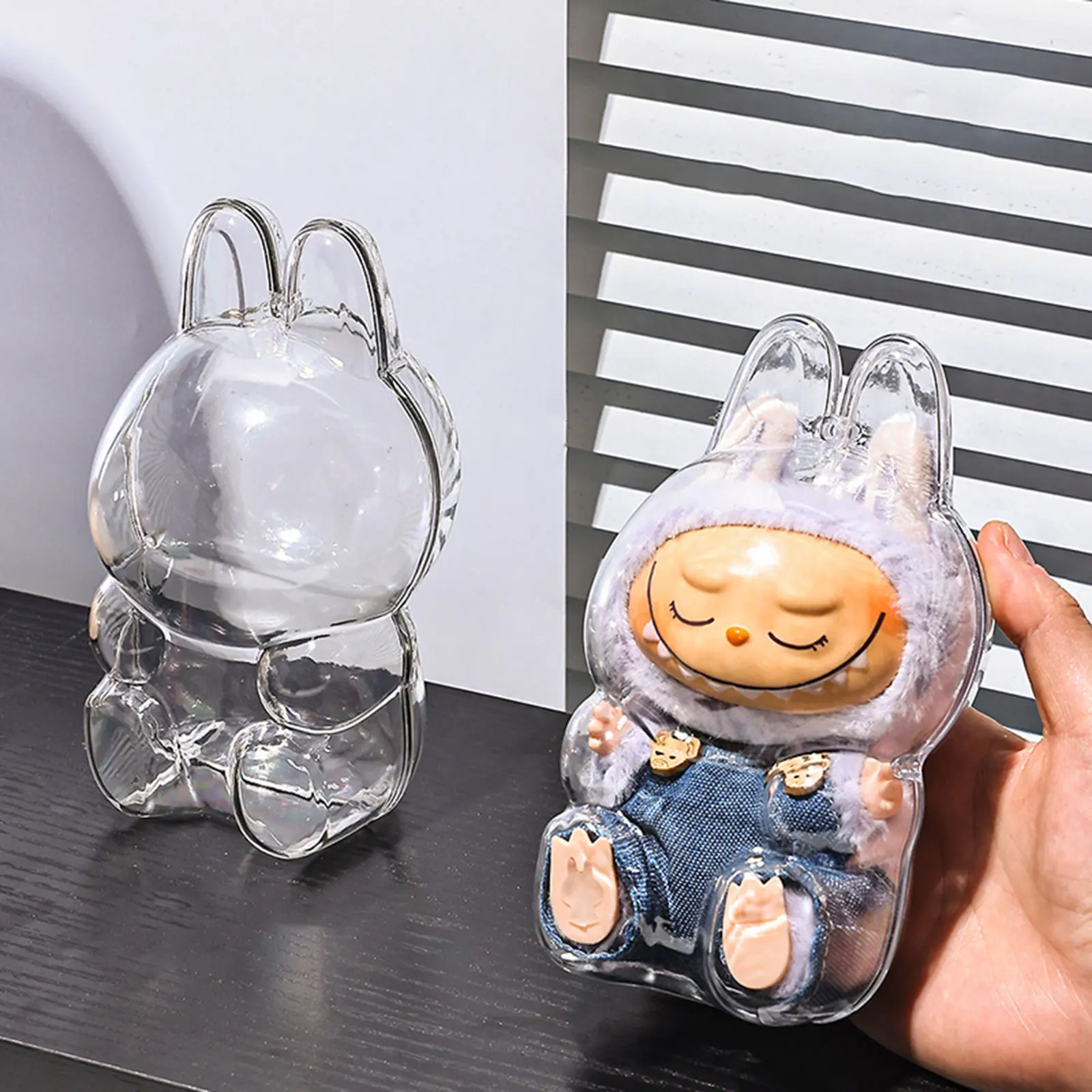 

Защитный чехол Forlabubu, прозрачный ящик для аксессуаров Lafufu, пыленепроницаемый рюкзак, подвеска, плюшевая коробка для хранения кукол, кукла Stor