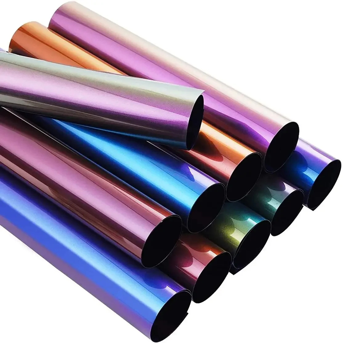 1 rouleau 12 "x 20"/30,5 cm x 2 5/50/100cm changement de couleur caméléon transfert de chaleur vinyle noctilucent thermopresse Machine Tshirt fer sur HTV