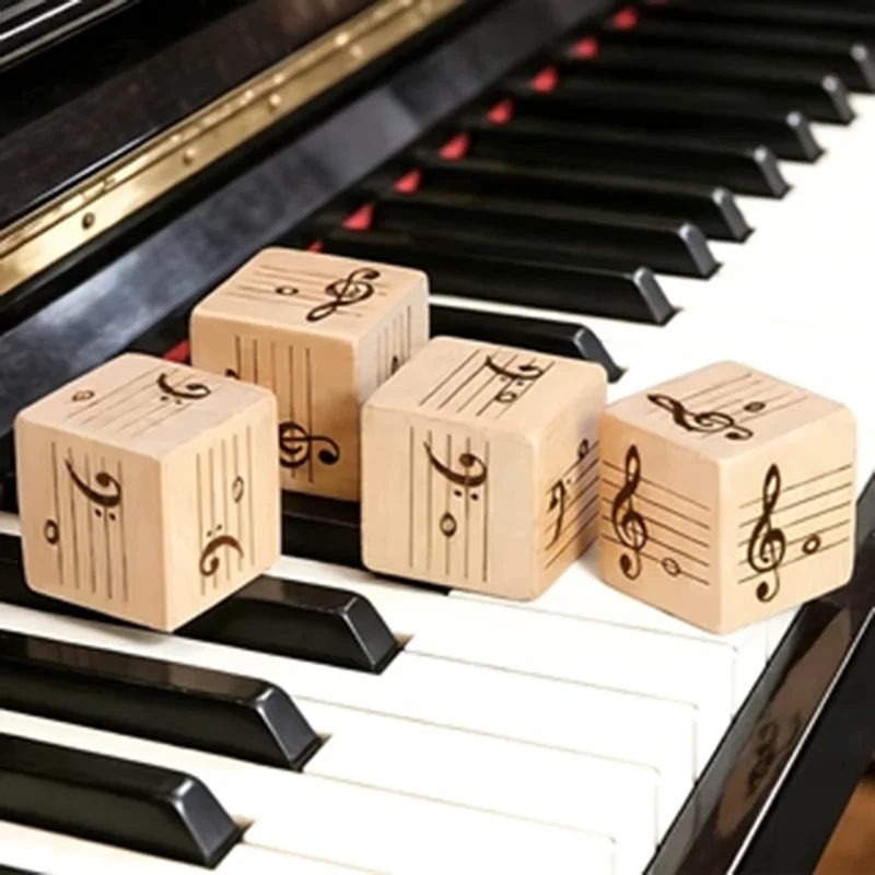 4Pcs Wooden Music Note Dice Se - đánh giá và giá Dice Tower Wooden