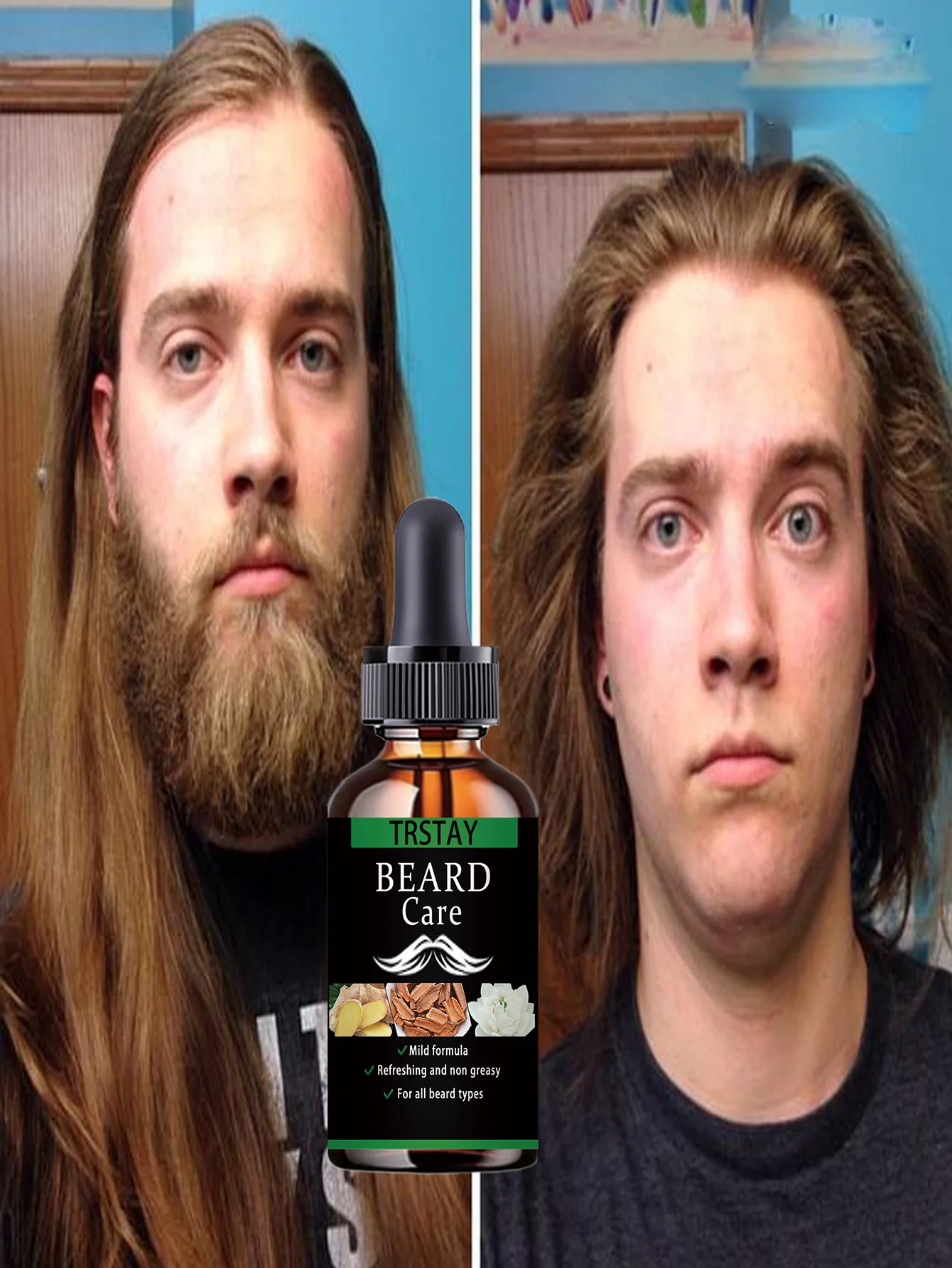 Hydrating Beard Oil for Men Smoothing Essential Oil Nourishes Strengthens and Tames Messy Beards One Click Application for Perfe - Image 4