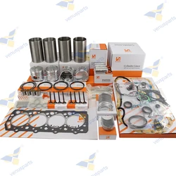 4D56 4D56T Overhaul Rebuild Kit For Mitsubishi Piston Cylinder Liner Full Gasket Set Engine Parts MD304835 MD304838 L200 L300