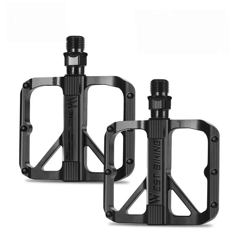 AliExpress West Biking WEST BIKING Ultralight Bicycle Pedals DU Bearings Aluminium Alloy MTB Anti-slip Cycling Flat Pedals Bike BMX Bike Accessories