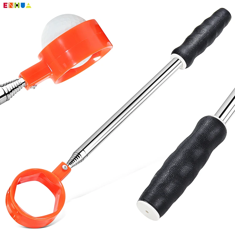 9FT/6FT wędka do piłek golfowych narzędzia teleskopowa piłeczka golfowa Retriever wycofany Golf Pick Up automatyczne zamknięcie Scoop Picker