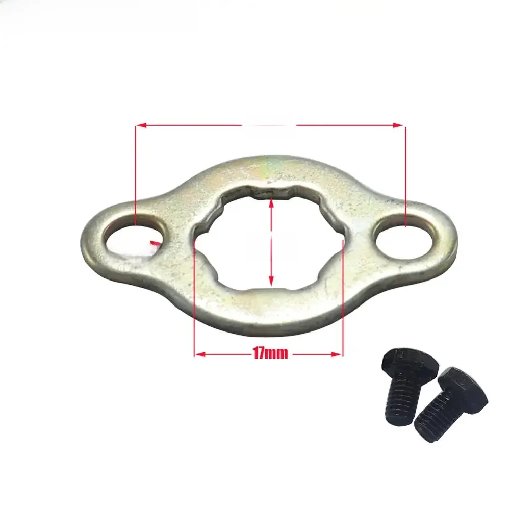2 szt. Silnik przedni 420 #   428 #   520 #   530 #   Śruba uszczelki blokady płyty ustalającej zębatki łańcuchowej 17 mm 20 mm — zdjęcie 2