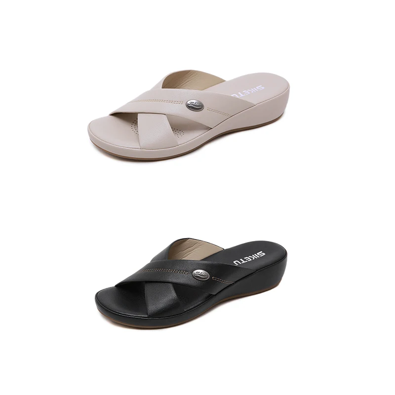 

2024 Pu Sandals And Slippers Women Out Home Pregnant Comfortable Light Elastic Mother Shoes Pantufa Feminina Sandalias Mujer