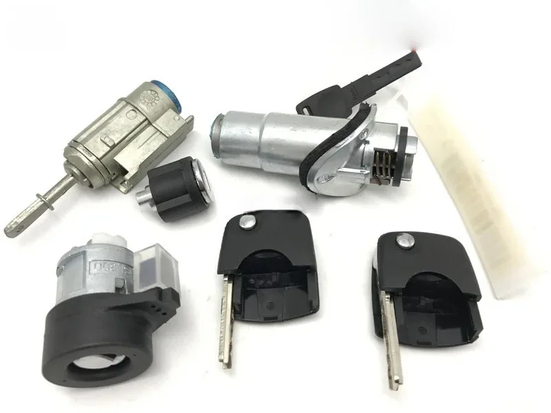 Pełny Cylinder zamka drzwi dla Audi 1999-2005 A6 C5 stacyjka zapłonowa Cylinder bagażnika — zdjęcie 2