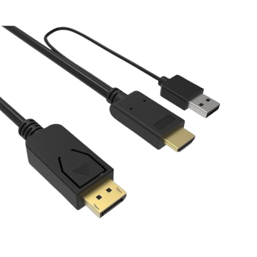 Cabo HDMI para DisplayPort com Adaptador USB - Conversor de Energia Modelo ADT-076