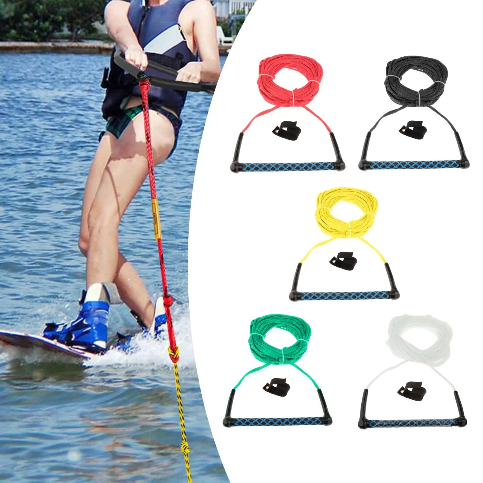 Wake Board Water Ski Rope Multipurpose 75ft Water Sports Rope Wakeboard Rope,Comfortable Gripping Multifunctional Water Sports