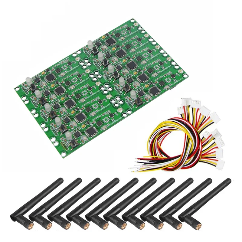 Carte de Module PCB sans fil DMX 512 avec antenne, transmetteur et récepteur 2 en 1 pour tête mobile, contrôleur DMX, contrôle des lumières de fête