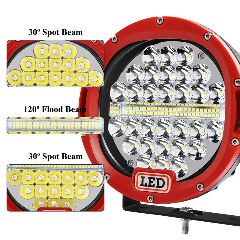 7inch LED Work Light Offroad 4x4 SUV Bumper Spotlights Car Truck Roof Rack Working Lamp Lorry Van LED Driving Headlights