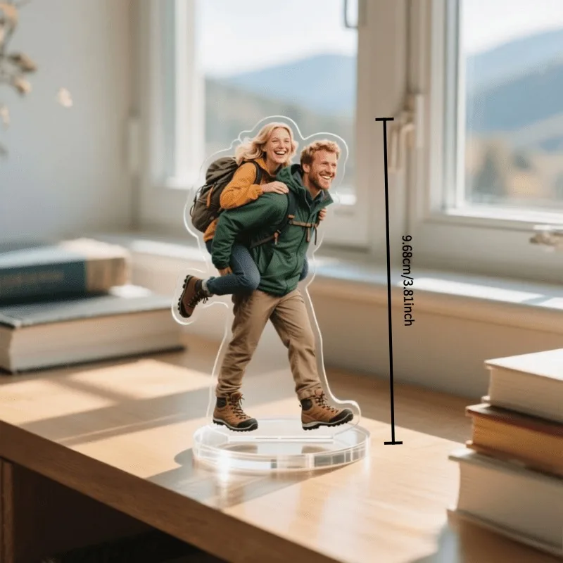 Create 2D/flat exclusive acrylic standees, two-dimensional desktop collectibles, with a round transparent base for display - view 4