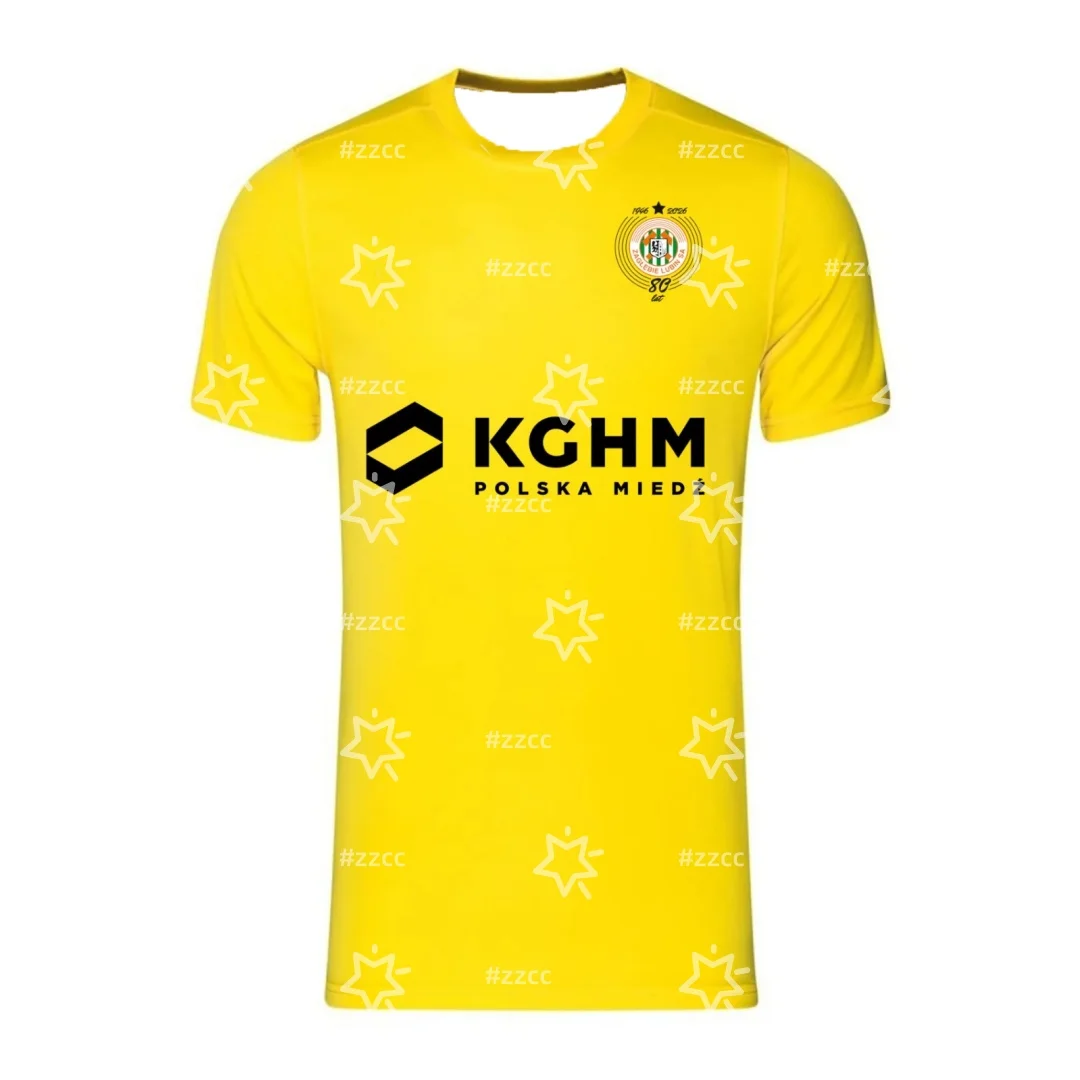 25-26 Ekstraklasa Zag freeby Lubin GK قمصان كرة القدم ثلاثية الأبعاد الطباعة الخريف الرياضة الجافة بسرعة تي شيرت رجالي ملابس الأطفال