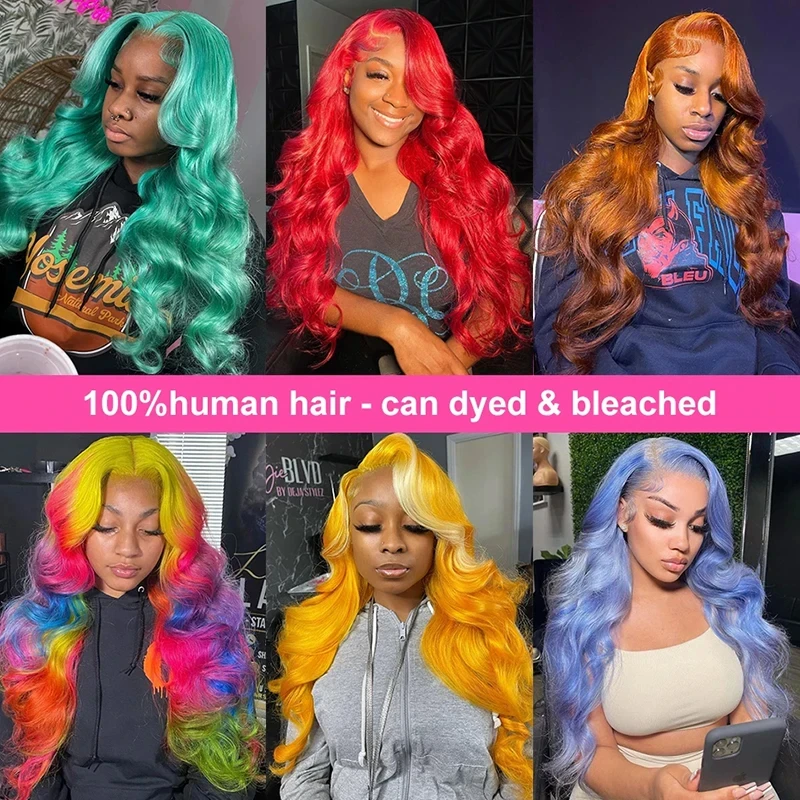 Body Wave Blonde HD Lace Wig 13x6 Human Hair 613 Lace Frontal Wig Brazilian Colored 13x4 Transparent Lace Front Wigs For Women